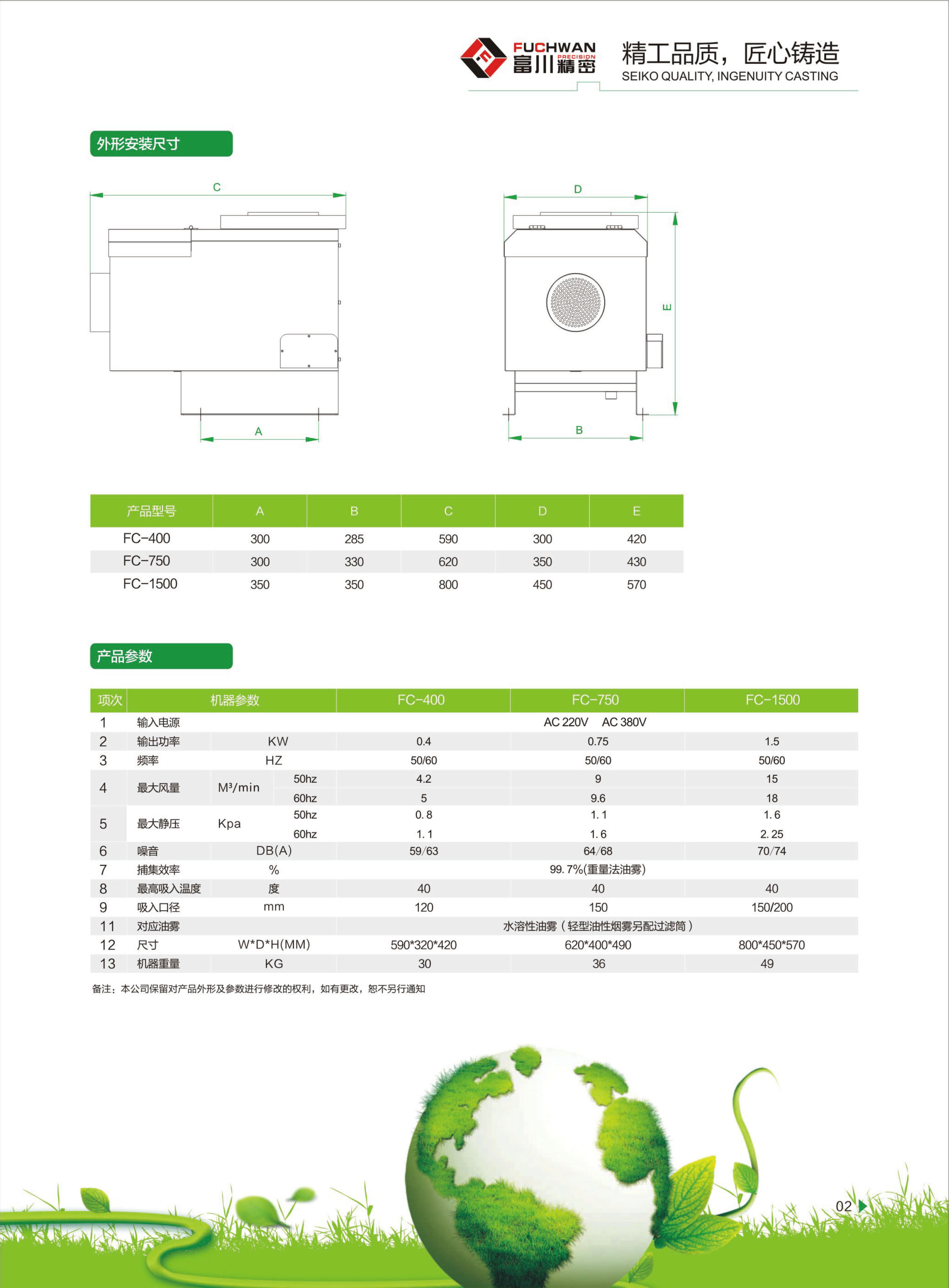 油雾收集器FC-750 油雾收集器FC-750